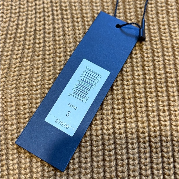 Banana Republic Organic Cotton Sweater Mustard Knit Sleeveless Top - Picture 3 of 4